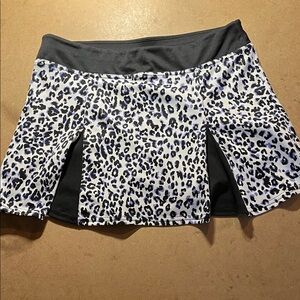 Grand Slam Black and White Leopard Print Skort